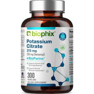 biophix Potassium Citrate 275 mg with BioPerine 300 Veggie Capsules