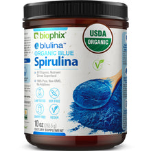 Load image into Gallery viewer, biophix Blulina Organic Blue Spirulina Powder 10 oz 283.5 g