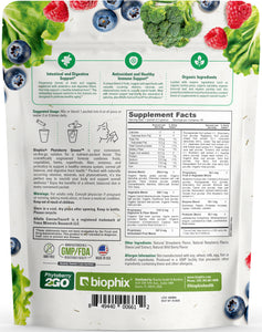 biophix Phytoberry2GO Greens Superfood Powder 60 Packets Natural Berry Flavor