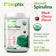Load image into Gallery viewer, biophix Organic Spirulina Powder Black Cherry Flavor 2.2 lbs 1 kg