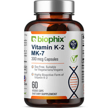 Load image into Gallery viewer, biophix Vitamin K2 MK-7 - 300 mcg 60 Vegetarian Capsules