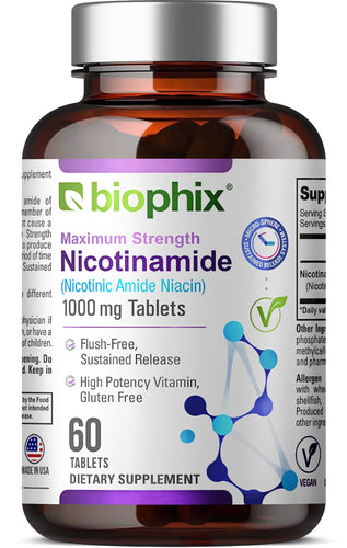 Nicotinamide Extra Strength 1000 mg 60 Tablets