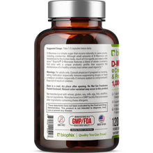 Load image into Gallery viewer, biophix D-Mannose Plus Cranberry and Probiotics 1000 mg 120 Vegetarian Capsules