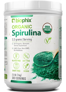biophix Spirulina USDA Certified Organic Powder 2.2 lbs 1 kg