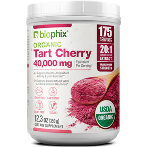 biophix Tart Cherry USDA Organic Powder 20:1 Extract 12.3 oz 350 g