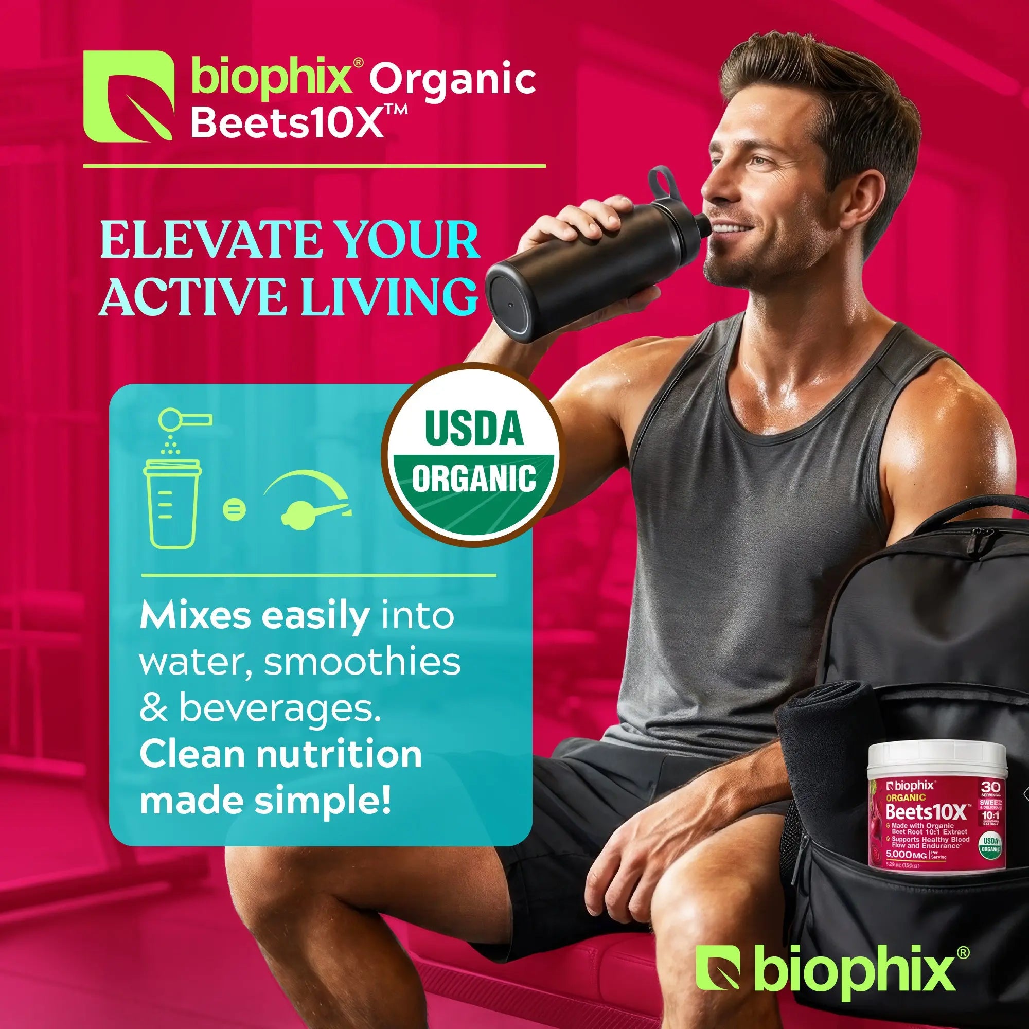 biophix Organic Beets 10X Beet Root Powder 4.29 oz