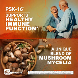 Biogenuine PSK-16 Natural Mushroom Blend 1070 mg 120 Tablets