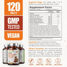 Load image into Gallery viewer, Biophix 16 in 1 Advanced Mushroom Shield with Vitamin C 120 Tablets