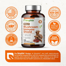 Load image into Gallery viewer, Biophix 16 in 1 Advanced Mushroom Shield with Vitamin C 120 Tablets