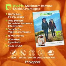 Load image into Gallery viewer, Biophix 16 in 1 Advanced Mushroom Shield with Vitamin C 120 Tablets