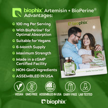 Load image into Gallery viewer, Biophix Artemisinin 100 mg with Bioperine 5 mg 180 Veggie Caps