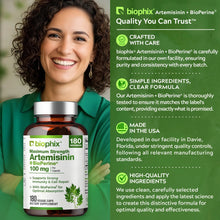 Load image into Gallery viewer, Biophix Artemisinin 100 mg with Bioperine 5 mg 180 Veggie Caps