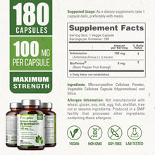 Load image into Gallery viewer, Biophix Artemisinin 100 mg with Bioperine 5 mg 180 Veggie Caps