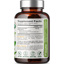 Load image into Gallery viewer, Biophix Lemon Balm USDA Organic 20:1 Extract 300 mg 200 Veggie Caps - Soothing Relaxation Positive Mood Support