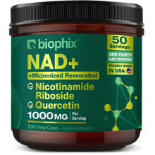 Load image into Gallery viewer, Biophix NAD+ Micronized Resveratrol – Nicotinamide Riboside with Quercetin 1000mg per Serving 100 Veg Capsules