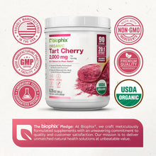 Load image into Gallery viewer, Biophix Tart Cherry Powder USDA Organic 20:1 Extract 6.35 oz 180g - Joint Health Sleep Support Antioxidant Superfood