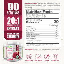 Load image into Gallery viewer, Biophix Tart Cherry Powder USDA Organic 20:1 Extract 6.35 oz 180g - Joint Health Sleep Support Antioxidant Superfood