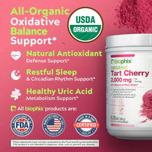Load image into Gallery viewer, Biophix Tart Cherry Powder USDA Organic 20:1 Extract 6.35 oz 180g - Joint Health Sleep Support Antioxidant Superfood