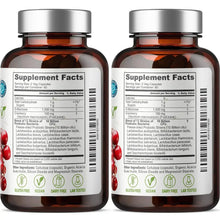 Load image into Gallery viewer, D-Mannose Plus Cranberry and Probiotics 1000 mg 120 Vegetarian Capsules - 2 Pack