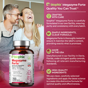 Megazyme Forte Optimized 200 Tablets with Free Vitamin D-3 5000 IU 30 Softgels