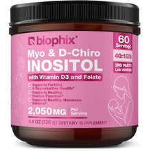 Load image into Gallery viewer, Myo &amp; D-Chiro Inositol 2,050 mg with Vitamin D3 and Folate 4.4 oz
