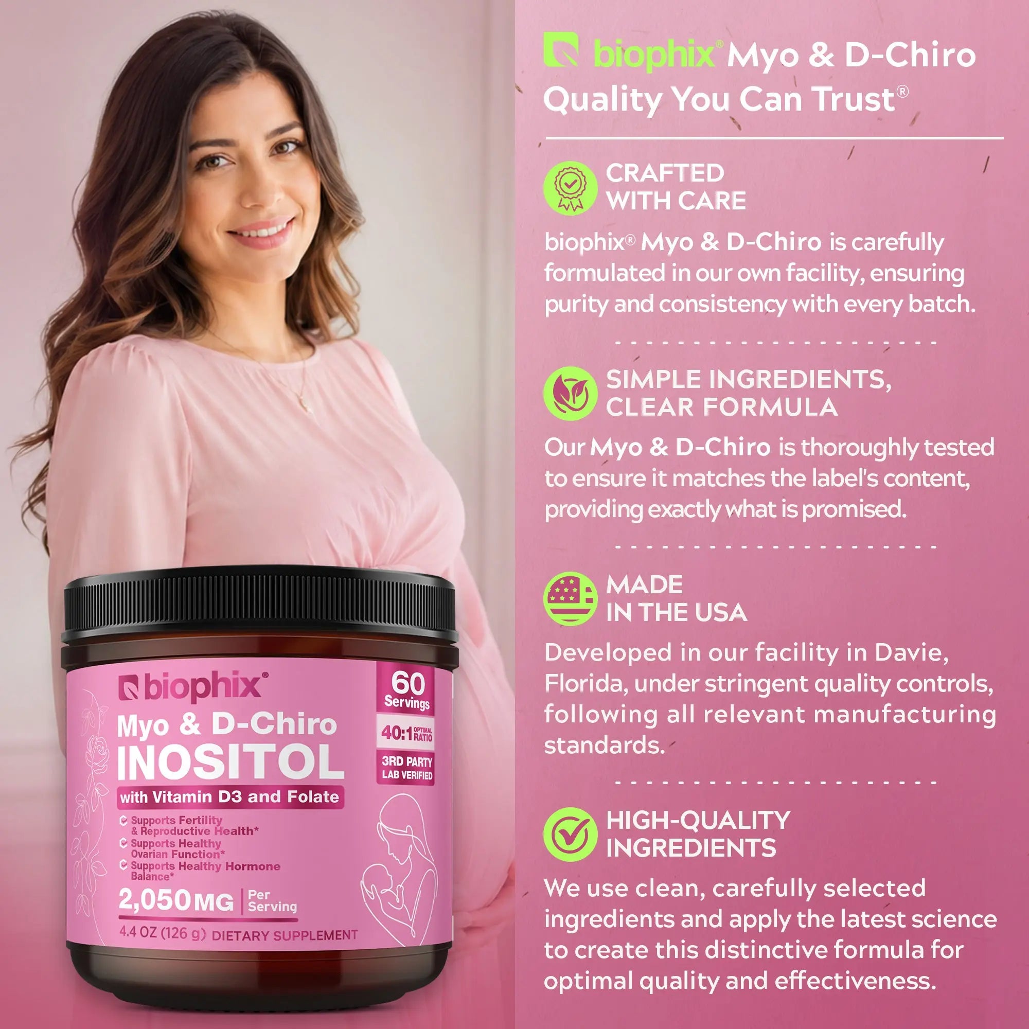 Myo & D-Chiro Inositol 2,050 mg with Vitamin D3 and Folate 4.4 oz
