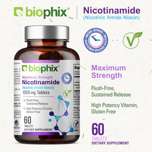 Nicotinamide Extra Strength 1000 mg 60 Tablets