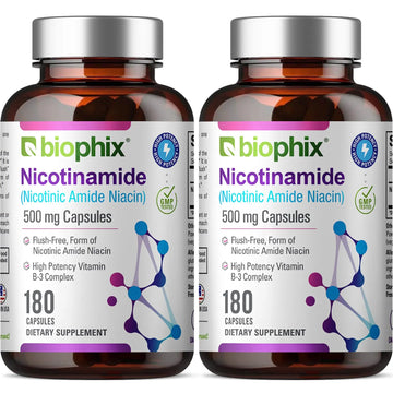 Nicotinamide 500 mg 180 Capsules - 2 Pack