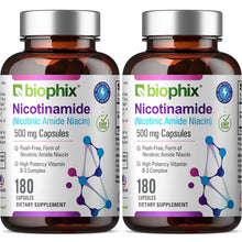 Load image into Gallery viewer, Nicotinamide 500 mg 180 Capsules - 2 Pack