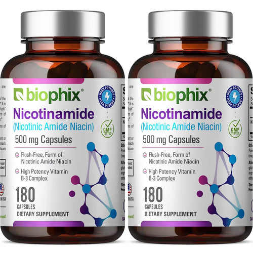 Nicotinamide 500 mg 180 Capsules - 2 Pack