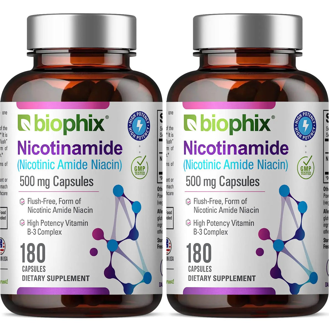 Nicotinamide 500 mg 180 Capsules - 2 Pack