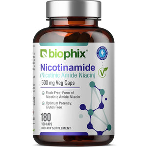 Nicotinamide 500 mg 180 Vegetarian Capsules