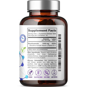 Nicotinamide Extra Strength 1000 mg 60 Tablets Copy
