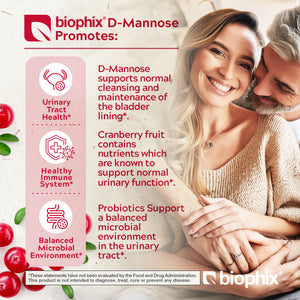 biophix Organic D-Mannose Plus Cranberry & Probiotics 8 oz 226.8 g