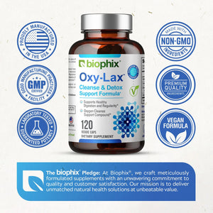 Oxy-Lax 750 mg 120 Vegetarian Capsules with Free Vitamin D-3 5000 IU 30 Softgels