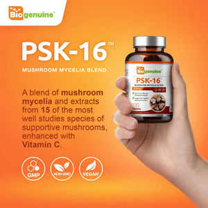 PSK-16 Natural Mushroom Blend 1070 mg 120 Tablets