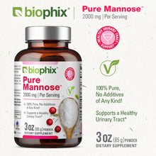 Load image into Gallery viewer, biophix Pure Mannose 100 Percent Powder 2000 mg 3 oz