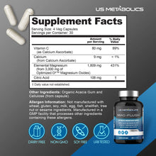 Load image into Gallery viewer, US Metabolics Mag Flush 750 mg 120 Vcaps Magnesium Oxide Colon Cleanse