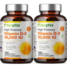 Load image into Gallery viewer, Vitamin D-3 10000 IU High-Potency 380 Softgels - 2 Pack