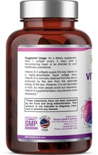 Load image into Gallery viewer, Vitamin D-3 5000 IU High-Potency 360 Softgels