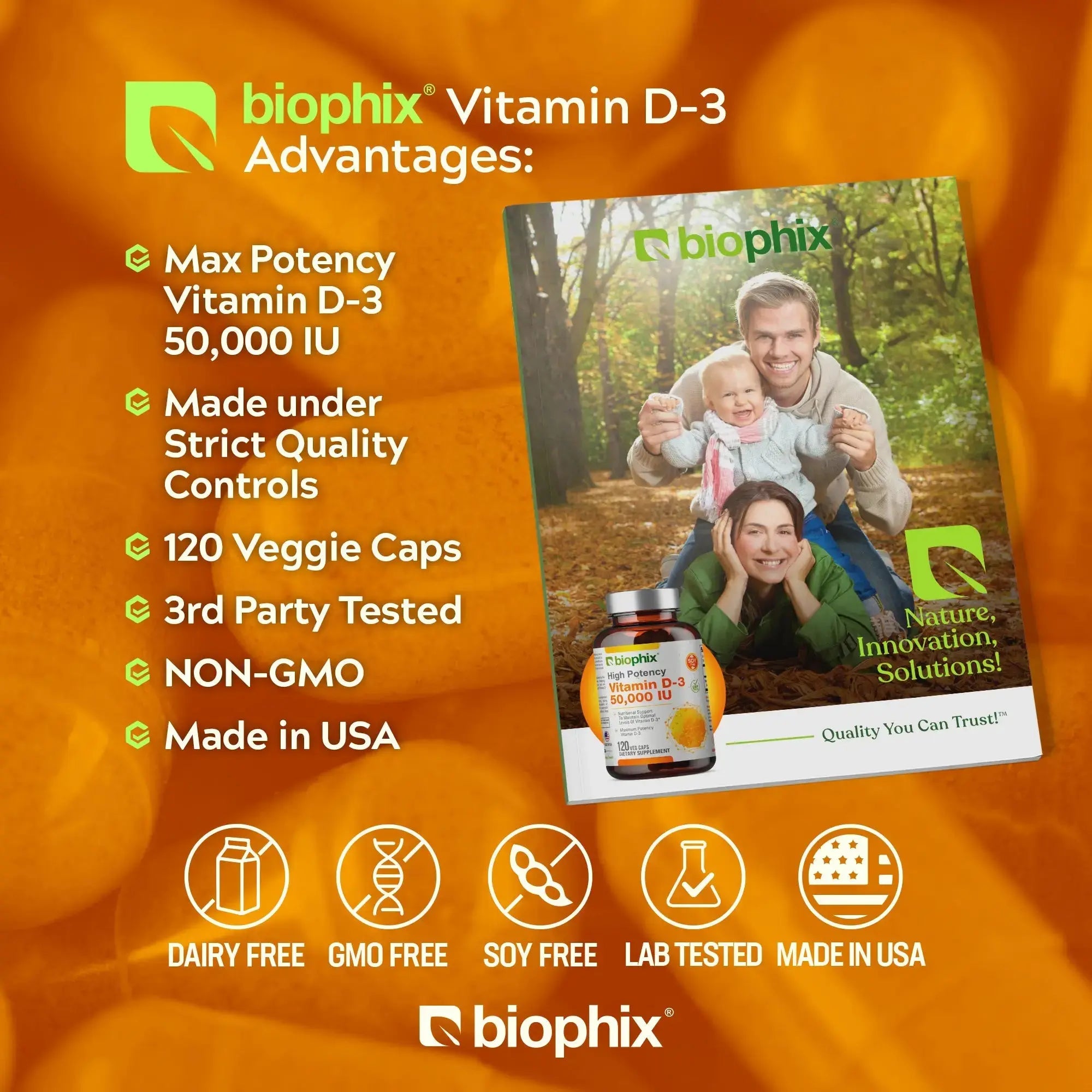 Vitamin D-3 50000 IU High-Potency 120 Vegetarian Capsules