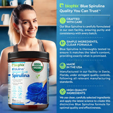 Load image into Gallery viewer, biophix Blulina Organic Blue Spirulina Powder 10 oz 283.5 g