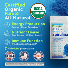 Load image into Gallery viewer, biophix Blulina Organic Blue Spirulina Powder 2 oz 7g - Detoxification Antioxidants Immune Support Superfood