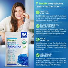 Load image into Gallery viewer, biophix Blulina Organic Blue Spirulina Powder 2 oz 7g - Detoxification Antioxidants Immune Support Superfood