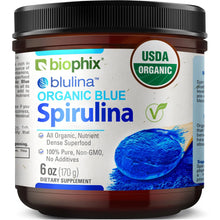 Load image into Gallery viewer, biophix Blulina Organic Blue Spirulina Powder 6 oz 170 g