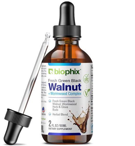 biophix Fresh Green Black Walnut Wormwood Liquid Extract 2 oz