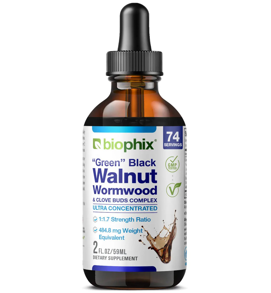 biophix Fresh Green Black Walnut Wormwood Liquid Extract 2 oz