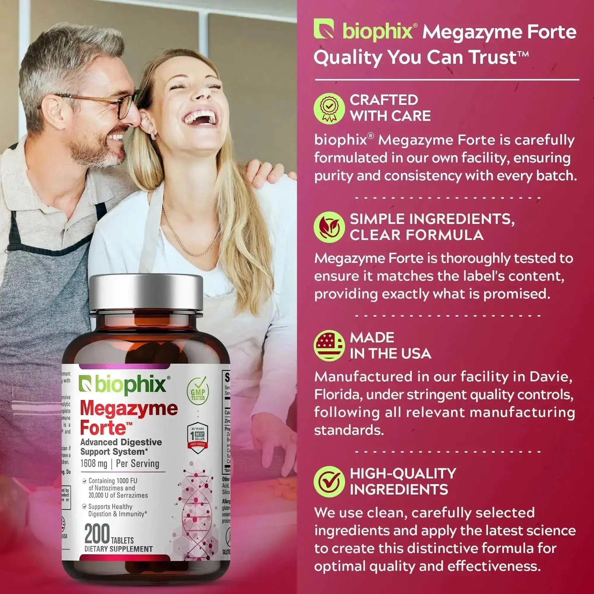 biophix Megazyme Forte Optimized 200 Tablets