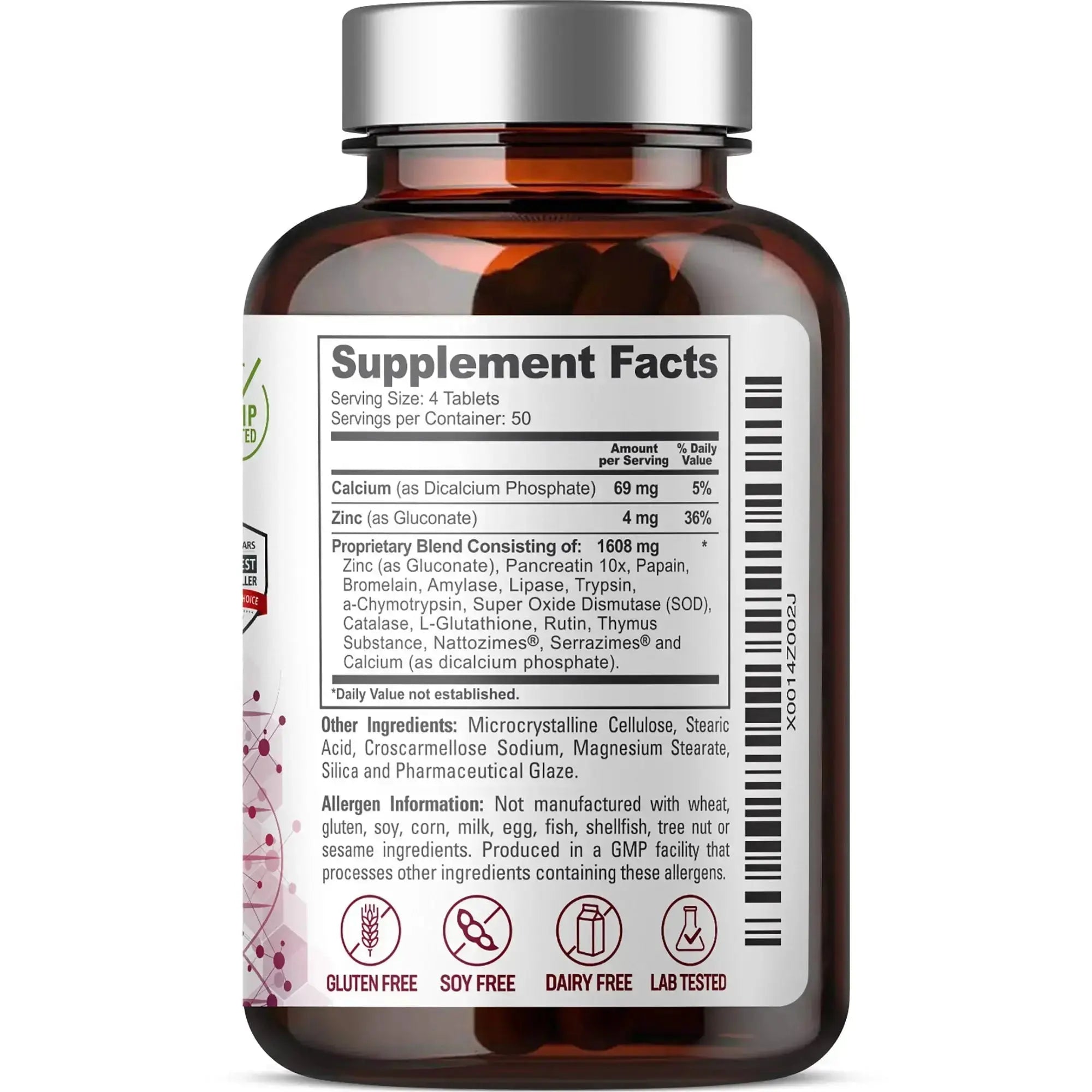 biophix Megazyme Forte Optimized Digestive Enzymes 200 Tablets