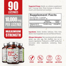 Load image into Gallery viewer, biophix Methyl B-12 Extra Strength 10000 mcg 90 Vegan Lozenges - Cherry Flavor
